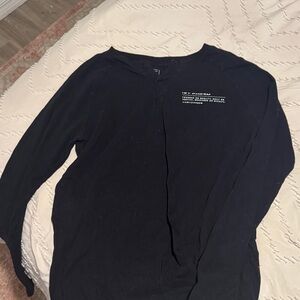 Men's Black Long Sleeve Shirt
